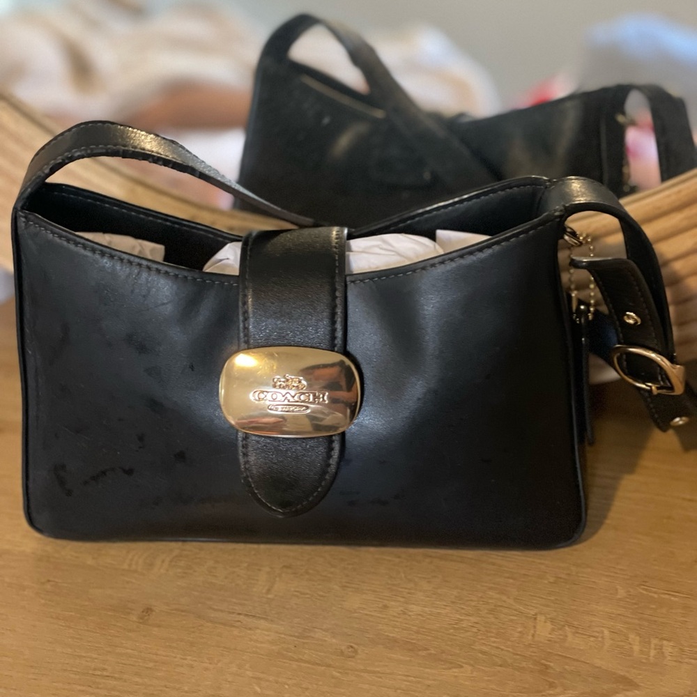 Coach Eliza Black Shoulder Bag